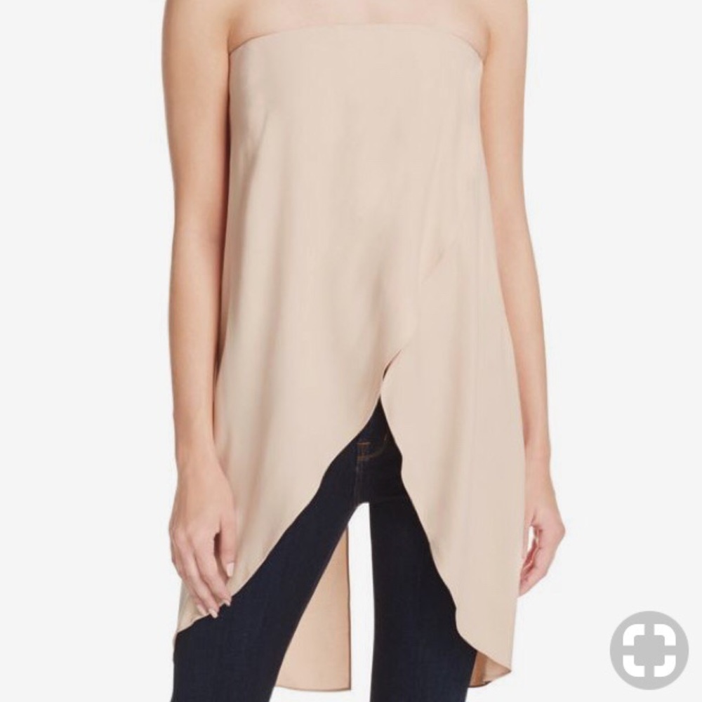 Bardot Strapless Crossover Bustier Tunic NWOT